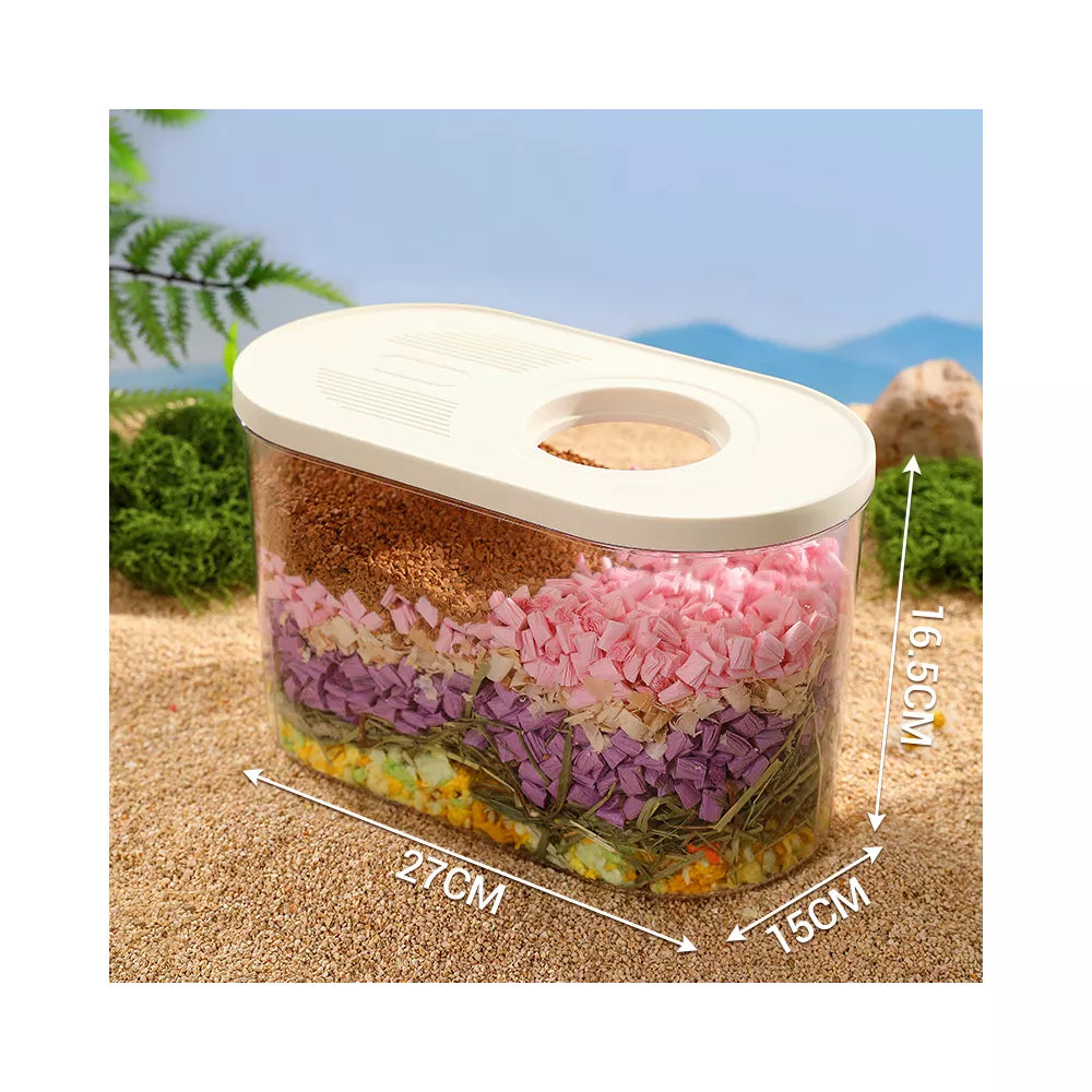 Transparent Elliptical Hamster Digging Box